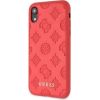 Guess Apple  iPhone XR Debossed PU Leather Hard Case Peony Red