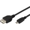 Vivanco кабель microUSB - USB OTG 0,15м (45298)