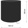 Karājošā krēsla pārsegs Springos HC0035, 250x260 cm, melns