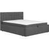Continental bed LEENA 160x200cm, with mattress, grey