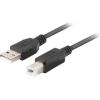 Lanberg CA-USBA-15CU-0010-BK kabel USB 1m 2.0 USB A->USB-B Black