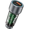 Автомобильное зарядное устройство Dudao R4T 30W USB-A | USB-C серый