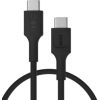 Kabelis Green Cell PowerFlex Fast Charging USB Type-C Male - USB Type-C Male 100W Black 1.2m