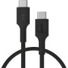 Kabelis Green Cell PowerFlex Fast Charging USB Type-C Male - USB Type-C Male 100W Black 0.3m