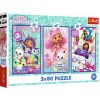 TREFL GABBY´S DOLLHOUSE Pužļu komplekts Gabijas krāsainās dienas, 3x80 gab.