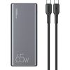 Usams PB59 Fast Charge Powerbank 65W 2xQC3.0+PD Ārējas Uzlādes Baterija 30 000mAh