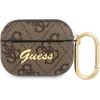 Guess -  Guess 4G Script PC/PU Case for AirPods Pro Brown