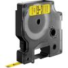 Dymo label printer tape D1 6mmx7m, black/yellow