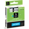 Dymo embossing tape D1 12mm 7m, black/white