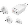 Sandberg 441-59 3in1 TravelCharger EU+UK+US+AUS