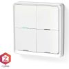 Nedis SmartLife Zigbee bezvadu sienas slēdzis, prorgammable, 12 komandas, CR2430, balts
