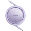 Baseus Free2Pull Expandable USB C to iP Ligtning fast charging cable 1 m 20 W Purple