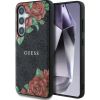 Guess Leather 4G Flowers Print Metal Classic Logo MagSafe Чехол для Samsung Galaxy S25