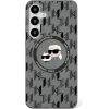 Karl Lagerfeld Button Karl&Choupette Heads On KL Pattern MagSafe Чехол для Samsung Galaxy S25