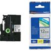 Lenta BROTHER TZE-M931, 12 mm x 5 m, melni burti uz sudraba fona (metaliskā)