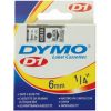 Marķēšanas lente DYMO D1, 6 mm x 7 m, melni burti uz balta fona