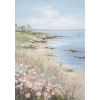 Eļļas glezna 70x100cm, ziedi pludmalē