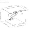 Maclean desk stand for monitor or laptop, gas spring, for standing and sitting work, black, MC-493
