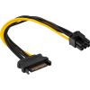 Adapter with cable Akyga AK-CA-30 SATA (m) | PCI-E 6 pin (f) 15cm