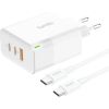 Charger Foneng GAN65 USB-A, 2x USB-C GaN 65W with USB-C cable