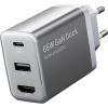 Vention FJAH0-EU USB(C+A)+HDMI GaN mains charger (60W/5W/4K@60Hz) (grey)