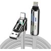 Kabel 4w1 USB-C/USB-A do USB-C/Lightning Blitzwolf BW-HDC6 1.2m 240W RGB (szary)