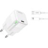 Wall charger XO CE06, 30W, USB-C, with cable Lightning