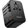 Travel wall charger, Essager, ECT65-LT01-Z, 65W (black)
