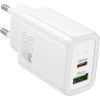 Charger Hoco N63 30W GaN USB-C/USB-A white
