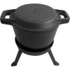 KingHoff KOCIOŁEK ŻELIWNY MYŚLIWSKI 5.0L Z PATELNIĄ GRILL 2 W 1 KINGHOFF KH-1732