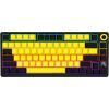 LORGAR KBP7075W, Wireless 75% Mechanical Gaming Keyboard Pro, Black/yellow, EN layout
