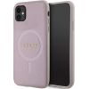 Guess GUHMN61PSAHMCP iPhone 11 | Xr 6,1" rozā cietais maciņš Saffiano MagSafe
