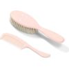 Suka dabīga NATURAL SUPER SOFT+ķemme BabyOno 568/04 pink