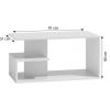 Top E Shop Topeshop ŁAWA DALLAS BIEL coffee/side/end table Coffee table Free-form shape 1 leg(s)