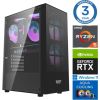 INTOP AQUA Ryzen 5 7600X 16GB DDR5 2TB SSD M.2 NVME+2TB RTX4060 8GB WIN11