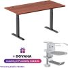 Регулируемый по высоте стол Up Up Thor Black, Table top L Dark Walnut