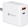 Forcell   FORCELL F-ENERGY TFK-TC-45WPDAC travel charger 3in1 Type C + USB A PD QC4.0 3A 45W with replaceable plugs (EU / UK / US) white