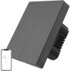 Smart WiFi wall switch SONOFF M5-2C-80 (2-channel, for frame, graphite)