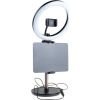 Fixed LED Ring Desktop Tablet/Phone Stand with Light Black