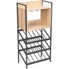 Vīna plaukts HANNES 51x30xH108cm, zemniecisks melamīns
