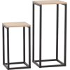 Side table HANNES 2pcs set 26x26xH60cm, 22x22xH40cm, rustic melamine