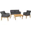 Garden furniture set FLORIDA table, sofa and 2 armchairs, grey