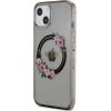 Guess PC|TPU Flowers Ring Glossy Logo MagSafe maciņš iPhone 13 melns