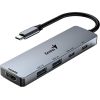HUB USB Genius USB (3.0) hub 5-port, UH-500,  2x USB 3.0,1x HDMI,2x USB-C,Power Delivery 100W