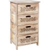 Chest of drawers MIHKLI with 4 storage units 40x29x73cm, natural