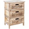 Chest of drawers MIHKLI with 3 storage units 40x29x58cm, natural