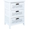 Chest of drawers MIHKLI with 3 storage units 40x29x58cm, white