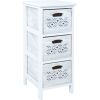 Chest of drawers MIHKLI with 3 storage units 26x32x63cm, white