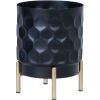 Puķupods DEIA D15xH20cm, melns/zeltīts