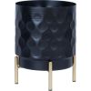 Flowerpot DEIA  D18xH24cm, black/golden